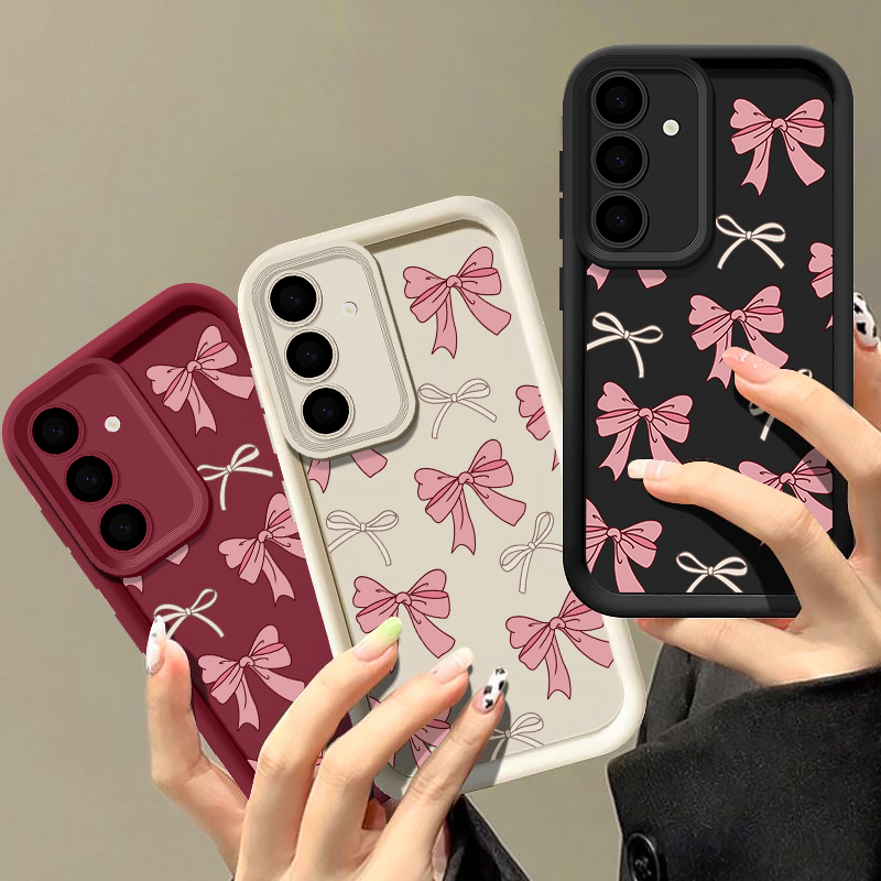 Samsung Galaxy A55 - Casing Silikon dengan Desain Dasi Kupu-Kupu