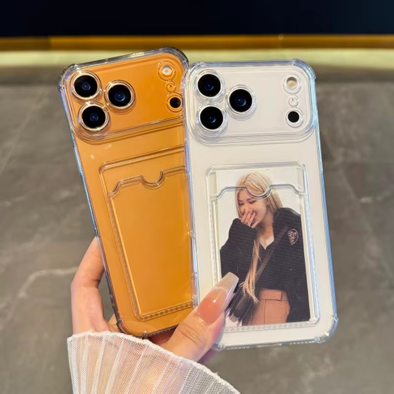 Camera Lens Protector - Casing dengan Tempat Kartu Transparan untuk